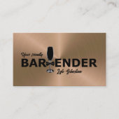 Shiny Cuper Événement Bartender Carte de visite (Devant)