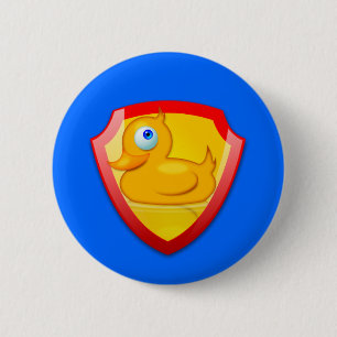 Shiny Defender Duck Ronde Button 5,7 Cm
