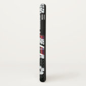 Shiny Diamond Skull Black Red Grid Case-Mate iPhone Case (Achterkant/links)