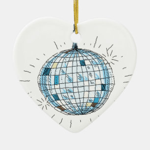 Shiny Disco Ball Keramisch Ornament