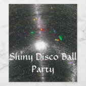 Shiny Disco Ball Wijn Etiket (Enkel label)