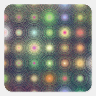 Shiny Disco stippen Vierkante Sticker
