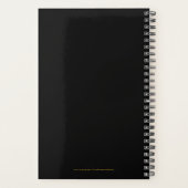 Shiny Festive Elegant Diamonds Black Sepia Planner (Dos)