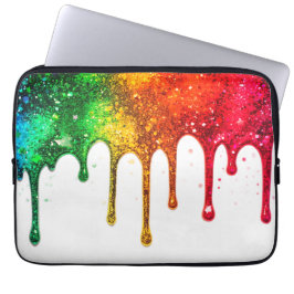 Shiny, Glittery Personalized Back to School Laptop Sleeve