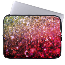 Shiny, Glittery Personalized Back to School Laptop Sleeve