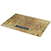 Shiny Gold Designer Alligator Crocodile Skin Snijplank (Hoek)