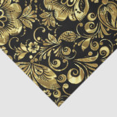 Shiny Gold Floral Damaskers Tissuepapier (Detail)