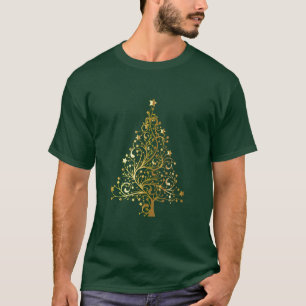 Shiny Gold-kerstboom T-shirt
