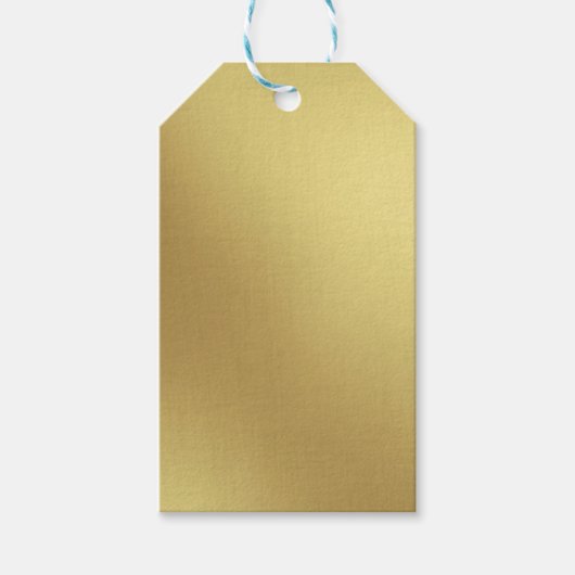 SHINY GOLD LINEN KIJK TEXTURE CADEAULABEL (Voorkant)