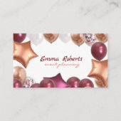 Shiny Gold Paars Balloons Visitekaartje (Voorkant)