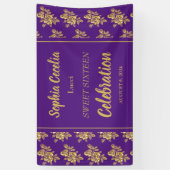 Shiny Gold Rozen Party Banner (Verticaal)