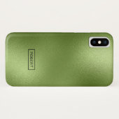 Shiny Green Abstract Moderne Background Monogram Case-Mate iPhone Case (Achterkant (horizontaal))