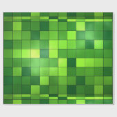 Shiny Green Mosaic Pattern Cadeaupapier (Vlak)