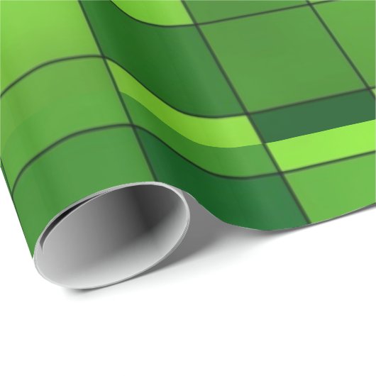 Shiny Green Mosaic Pattern Cadeaupapier (Rol Hoek)