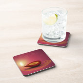 Shiny Happy Diwali Diya - Dessous de verre de lièg (Côté Droit)