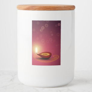 Shiny Happy Diwali Diya - Etiket voor voedselverpa