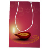 Shiny Happy Diwali Diya - Medium Gift Bag Medium Cadeauzakje (Achterkant)