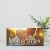 Shiny Love & Cheer Holiday Carte photo (Debout devant)