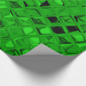 Shiny Metallic Emerald Green Diamond Serpentine Cadeaupapier (Hoek)
