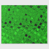 Shiny Metallic Emerald Green Diamond Serpentine Cadeaupapier (Vlak)