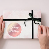 Shiny Pink Birthday Sticker | Custom Monogram