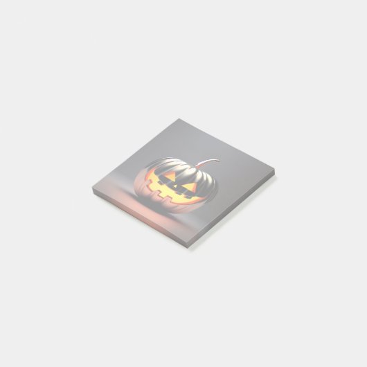 Shiny Pumpkin Halloween Post-it® Notes (Schuin)