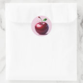 Shiny Red Cherry Delight Ronde Sticker (Tas)