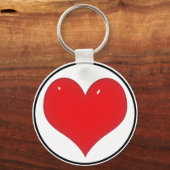 Shiny Red Heart Sleutelhanger (Voorkant)