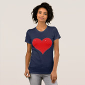 Shiny Red Heart T-shirt (Voorkant volledig)