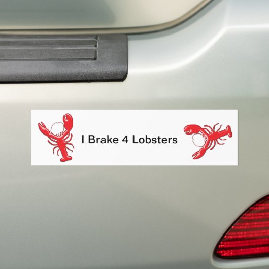 Shiny Red Lobster Bumpersticker (Op auto)