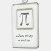 Shiny Silver Pi-symbool Verzilverd Kader Ornament (Links)