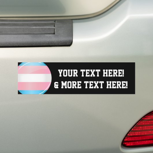 Shiny Transgender Pride Flag Bumpersticker (Op auto)