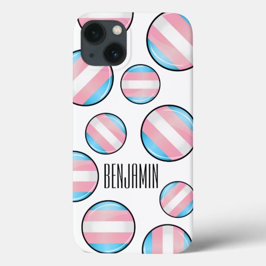 Shiny Transgender Pride Flag Case-Mate iPhone Case (Achterkant)