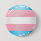 Shiny Transgender Pride Flag Ronde Button 7,6 Cm (Voorkant)