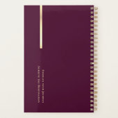 Shiny Vintage Burgundy Wine & Gold Non Dated (Dos)