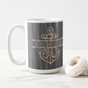 Ship Anchor and Rope roept Jezus uit Koffiemok
