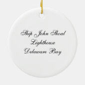 Ship John Shoal Lighthouse Keramisch Ornament (Achterkant)