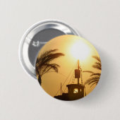 Ship Palm Trees Zon Foto Ronde Badge Ronde Button 5,7 Cm (Voorkant /achterkant)