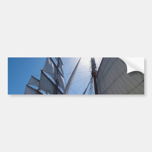 Ship Sails Background Background Bumper Sticker (Devant)