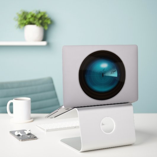 Ship Sonar Display Scherm Steampunk Reuzeninktvis Sticker (Laptop op bureau)