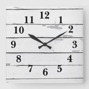 Shiplap Rustic Farmhouse Vierkante Klok