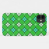 Shippo met Flower Motif, Shades of Jade Green Case-Mate iPhone Case (Achterkant (horizontaal))