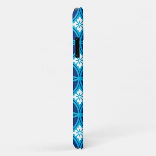 Shippo met ventilatormotif, diep indigoblauw Case-Mate iPhone case (Achterkant/rechts)