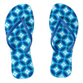 Shippo met ventilatormotif, diep indigoblauw teenslippers (Voetbed)