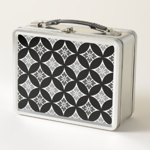 Shippo met ventilatormotif, zwart, wit en grijs