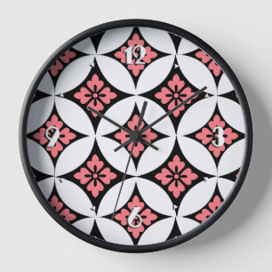 Shippo met ventilatormotif, zwart, wit en roze