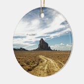 Shiprock New Mexico Mountain - zuidwestlandschap Keramisch Ornament (Links)
