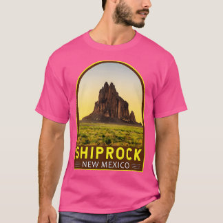 Shiprock New Mexico Retro Embleem T-shirt