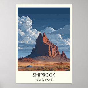 Shiprock New Mexico Woestijn Monoliet Poster