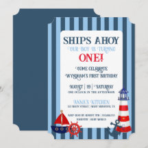 Ships Ahoy Onze baby jongen wordt één verjaardag